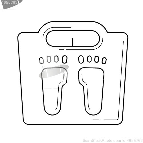 Image of Weight scale line icon.