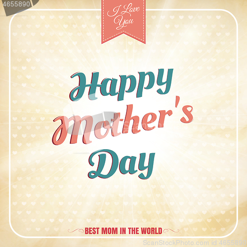 Image of Happy Mothers Day polka dot style. EPS 10