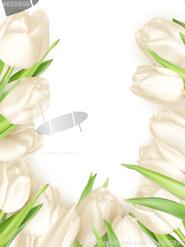 Image of Tulips decorative background. EPS 10