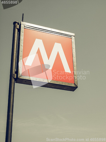 Image of Vintage looking Subway sign