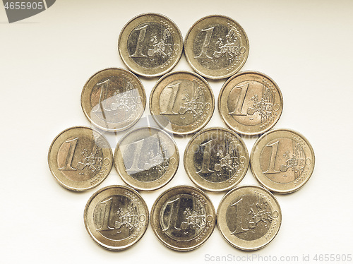 Image of Vintage Euro coins