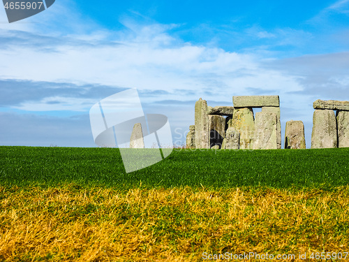 Image of HDR Stonehenge monument in Amesbury