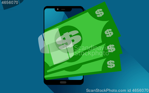 Image of Digital mobile wallet concept 