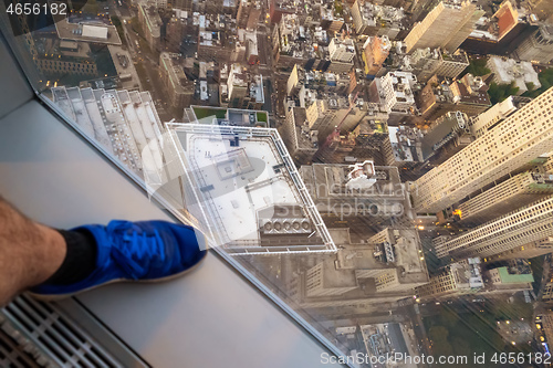 Image of View from a skyscraper in Manhattan New York