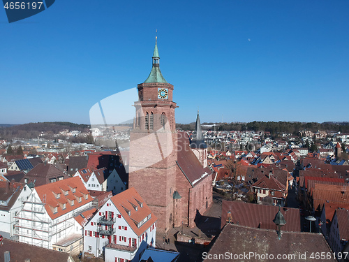 Image of aerial view over Weil der Stadt Baden Wuerttemberg Germany