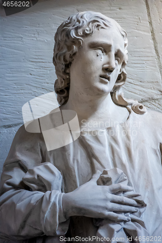 Image of St. John statue apostle in a church in Muenster Germany