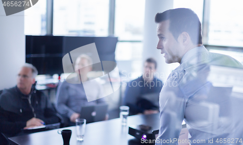 Image of Business presentation on corporate meeting.