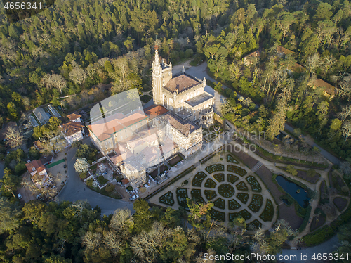 Image of Aerial view on palace of Bussaco