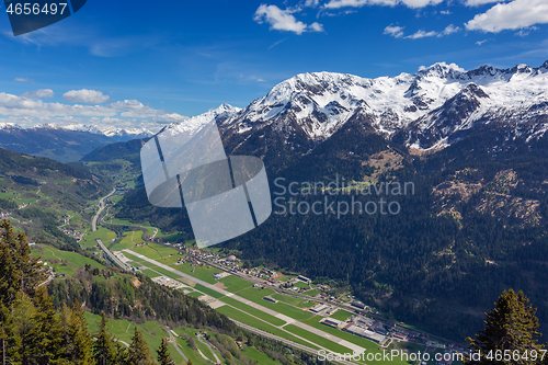 Image of Small airport among highest mountains