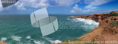 Image of Ocean waves and rocks on Atlantic coast