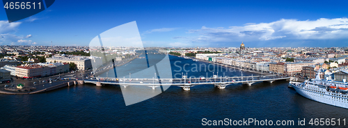 Image of Neva river in city center St. Petersburg