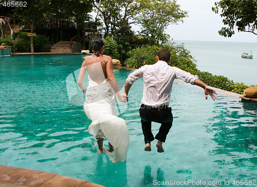 Image of Happy bride and groom