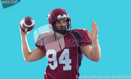 Image of american football player throwing ball