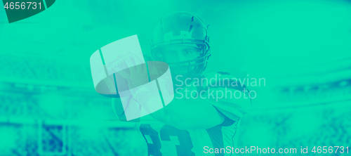 Image of american football player throwing ball