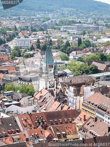 Image of an aerial view over Freiburg