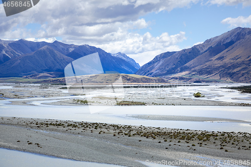 Image of Mountain Alps scenery in south New Zealand