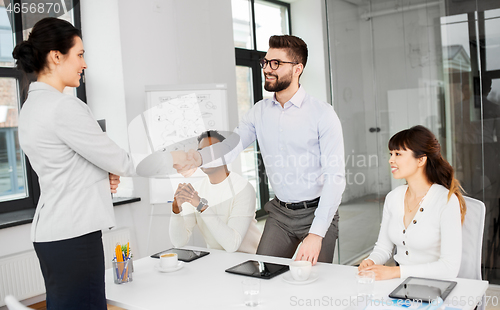 Image of recruiters having interview with employee