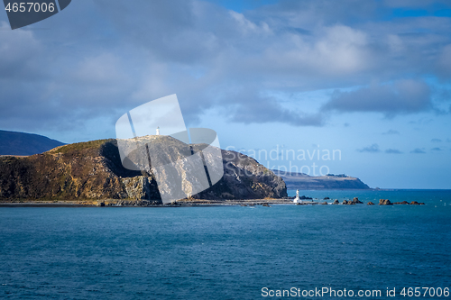 Image of Lighthouse on cliffs near Wellington, New Zealand