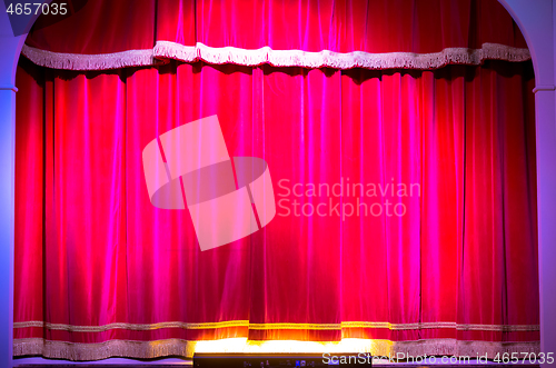 Image of Theatre curtain on stage