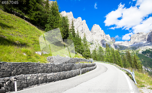 Image of Mountain road in Dolomiti region - Italy