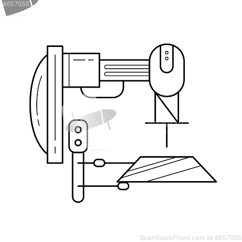 Image of Machine tool vector line icon.