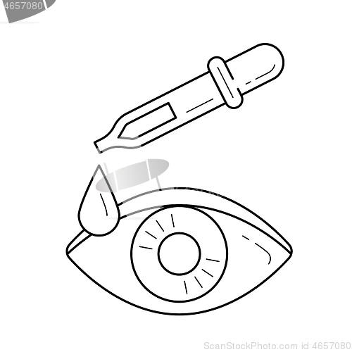 Image of Eye dropper line icon.