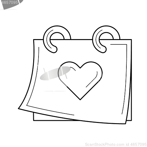 Image of Wedding day vector line icon.