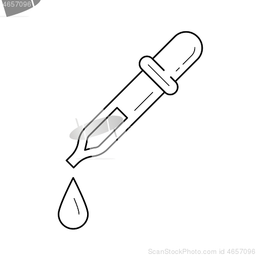 Image of Pipette line icon.