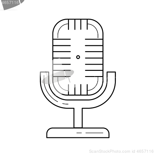 Image of Radio microphone line icon.