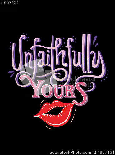 Image of Unfaithfully yours, love concept t-shirt printand embroidery