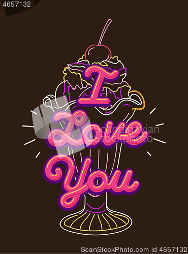 Image of I love you t-shirt print and embroidery