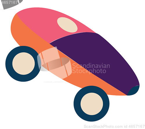 Image of Colorful fancy toy car vector or color illustration