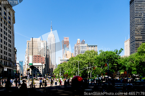 Image of Empire State Building in New York USA