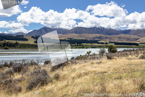 Image of Mountain Alps scenery in south New Zealand