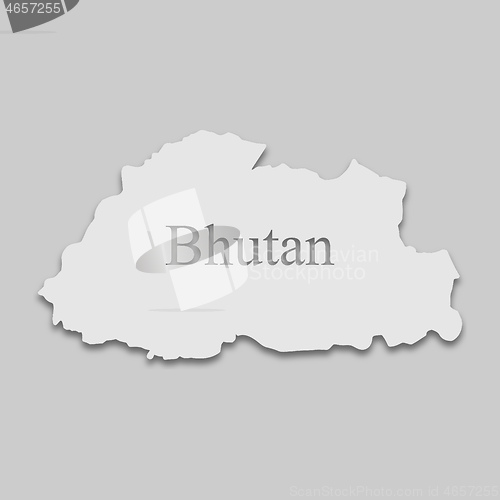 Image of map of Bhutan