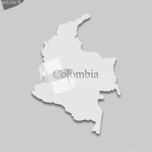 Image of map of Colombia