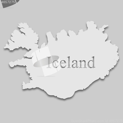 Image of map of Iceland