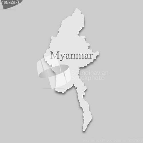 Image of map of Myanmar