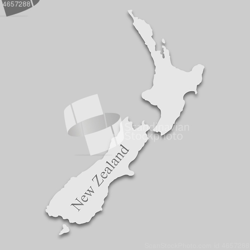 Image of map of New Zealand