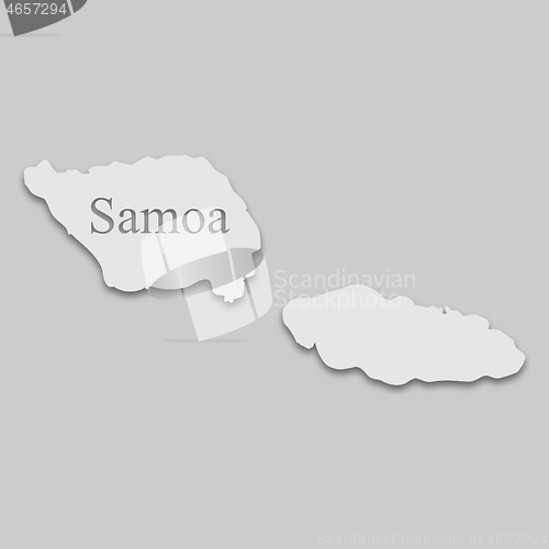 Image of map of Samoa