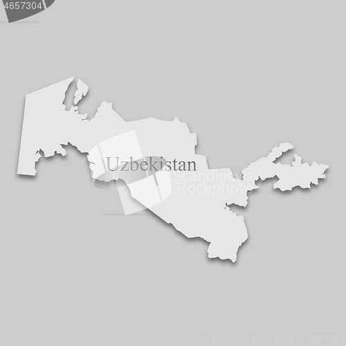 Image of map of Uzbekistan