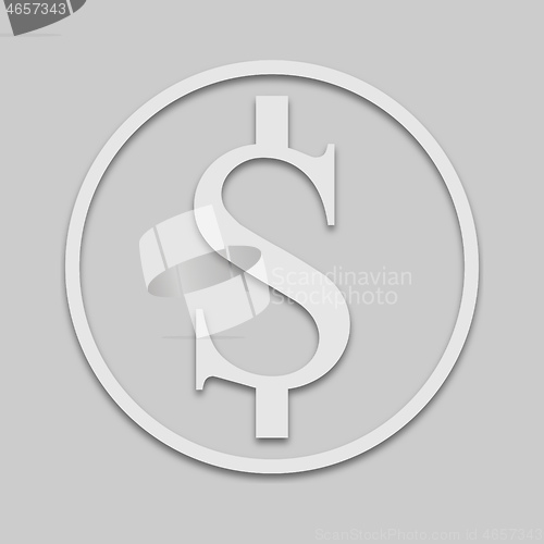 Image of Dollar currency sign in bright colors