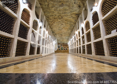 Image of Wine bottles storage hall