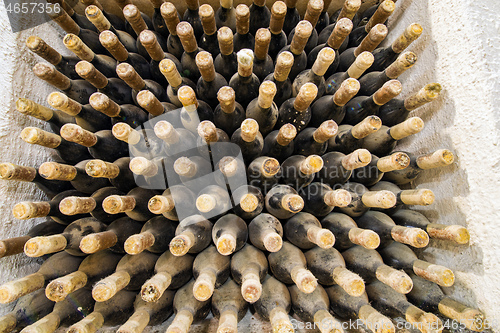 Image of Old wine mold and dirty bottles