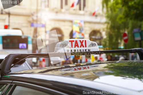 Image of Sign of taxicab in Paris