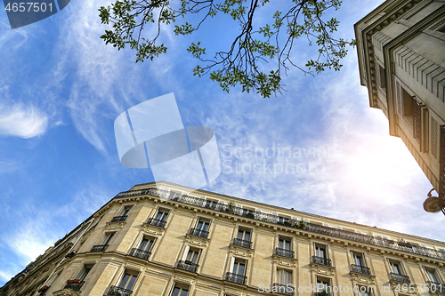 Image of Facade of typical french building in Paris