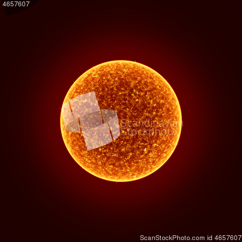 Image of our sun in space