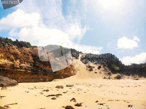 Image of sand beach sky background