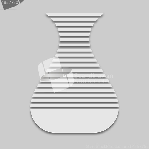 Image of vase with stripes in bright colors