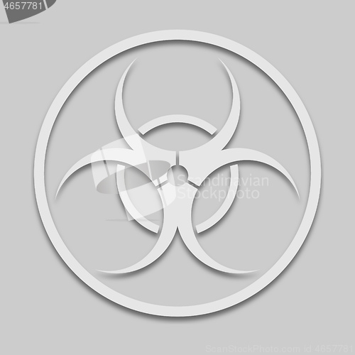 Image of biohazard sign in light tone